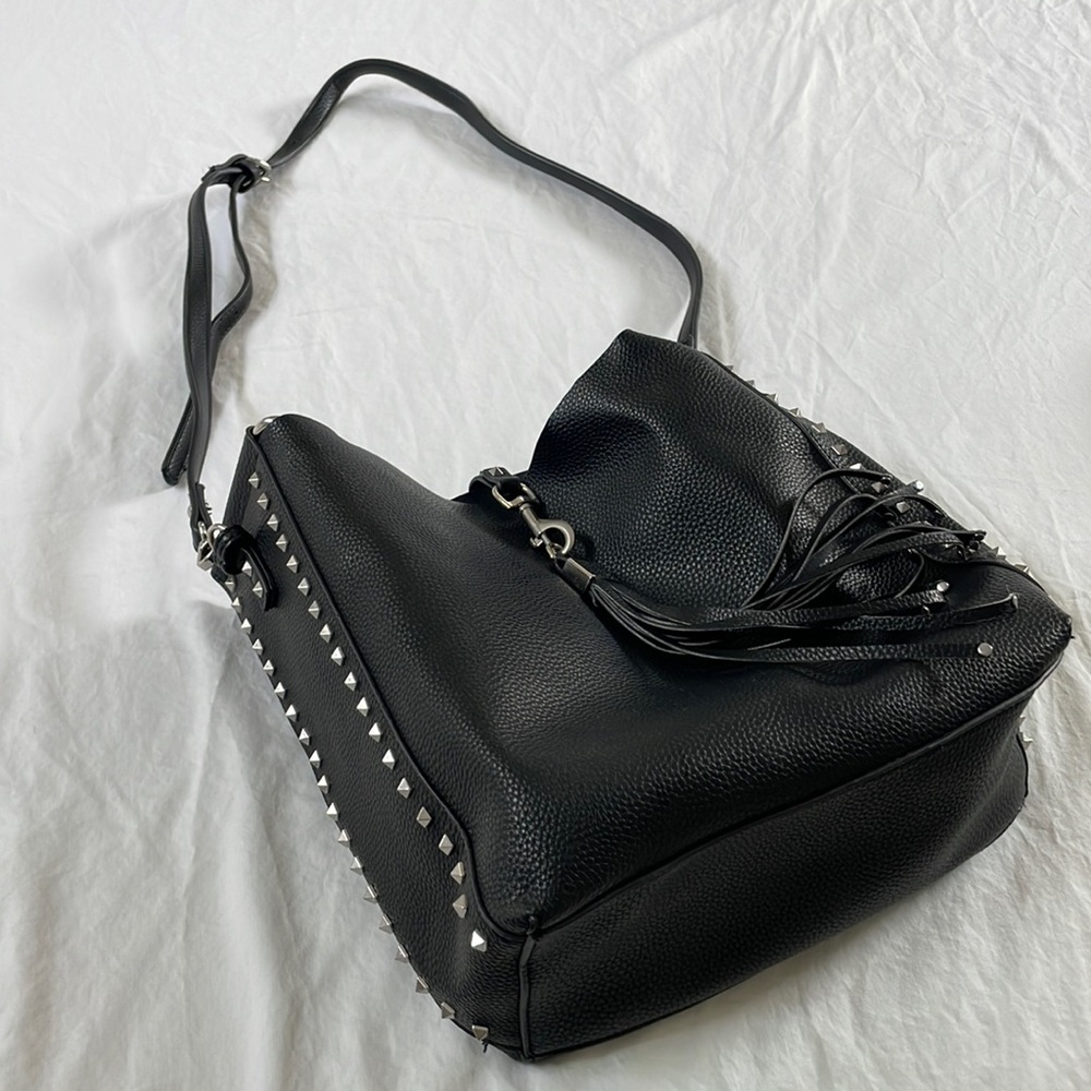 Urban Expressions black faux leather bucket purse